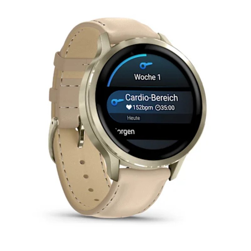 Garmin Venu 4 3,05 cm (1.2") AMOLED 41 mm Numérique 390 x 390 pixels Écran tactile Or Wifi GPS (satellite)
