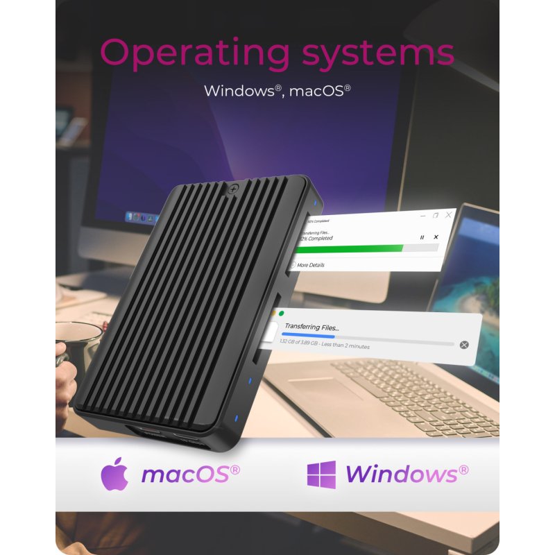 ICY BOX IB-CR602M-C31 SSD enclosure Black M.2