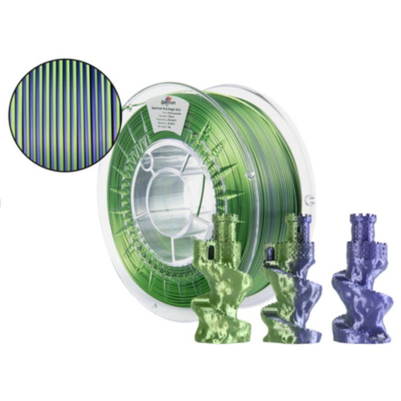 Spectrum Filaments 81416 matériel d'impression 3D Acide polylactique (PLA), Soie Multicolore 1 kg