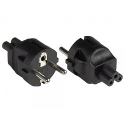 Alcasa PA-0005S power plug adapter Type E/F hybrid C5 Black