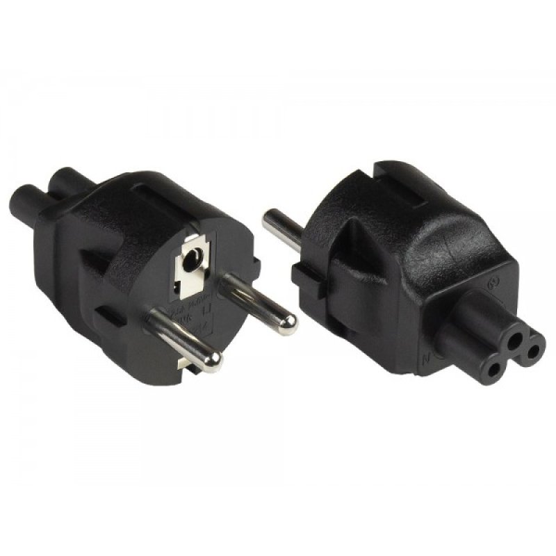 Alcasa PA-0005S power plug adapter Type E/F hybrid C5 Black