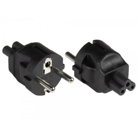 Alcasa PA-0005S power plug adapter Type E/F hybrid C5 Black