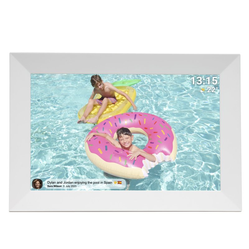 Denver PFF-1024WMK2 digital photo frame White 25.6 cm (10.1") Touchscreen Wi-Fi