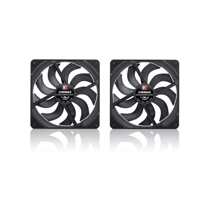 NF-A14x25 G2 PWM Sx2-PP chromax.black (PWM-Anschluss, 2 Lüfter, 140 mm)