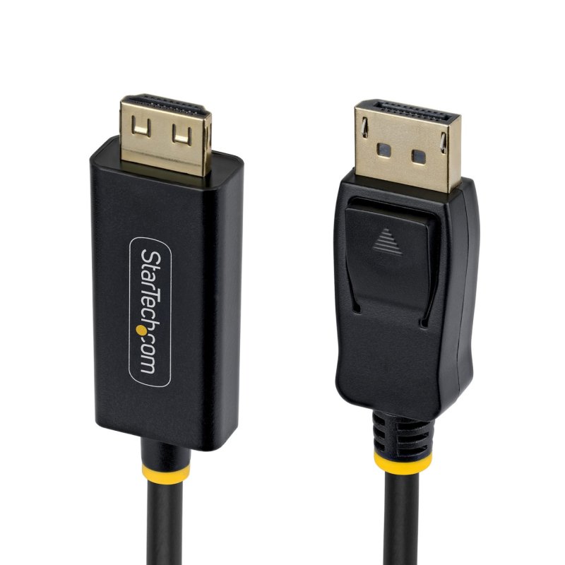 StarTech.com 3m DisplayPort to HDMI Adapter Cable with Gripping Connectors, 4K 60Hz, HDR, Uni-Directional DP to HDMI