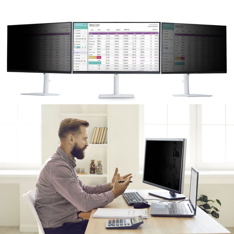 StarTech.com Filtre de Confidentialité Magnétique pour Écran Large 16:9 de 24 Pouces, Filtre Amovible,
