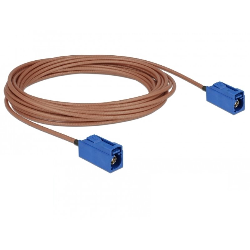 DeLOCK 89666 coaxial cable RG-316 5 m FAKRA C Blue, Brown