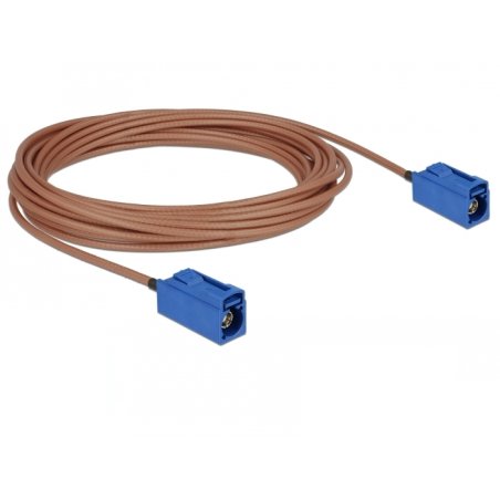 DeLOCK 89666 coaxial cable RG-316 5 m FAKRA C Blue, Brown