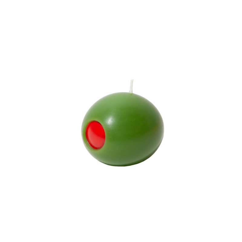Doiy - Olivia Wax Candle - Deep Green with a Striking Red Core