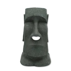 Winkee - Napkin Dispenser Moai Stone - Natural Stone Gray - Approximately 12 Inches Tall
