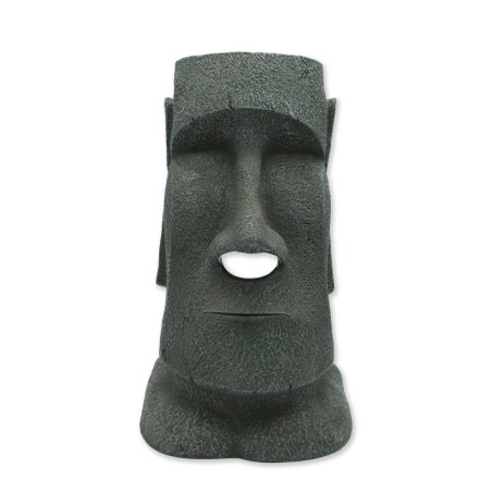 Winkee - Napkin Dispenser Moai Stone - Natural Stone Gray - Approximately 12 Inches Tall
