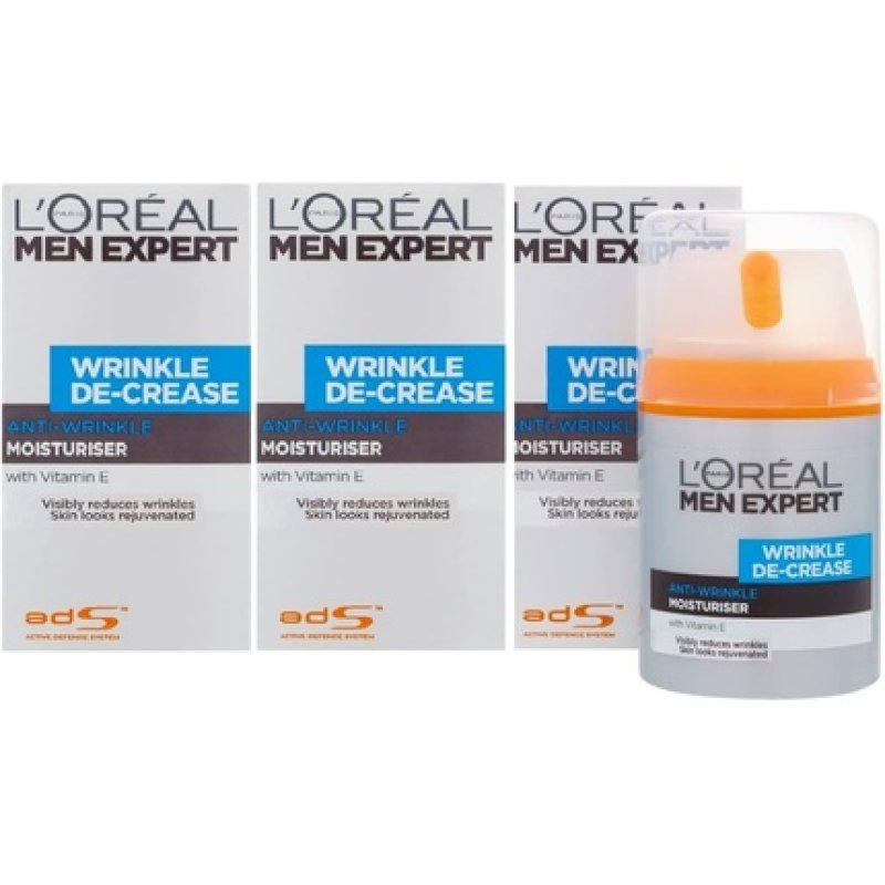 LOreal Men Expert Wrinkle De-Crease Anti-Wrinkle Moisturiser 50ml