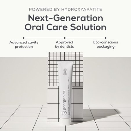 Georganics Fluoride Toothpaste with Hydroxyapatite 75ml Activated Charcoal