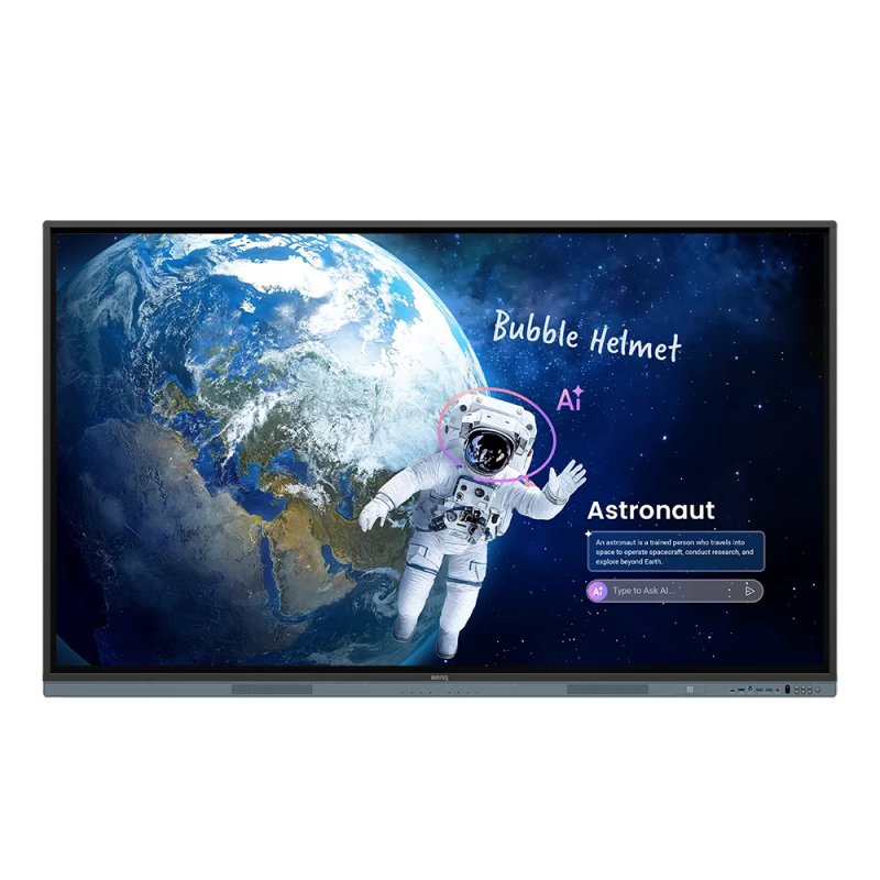BenQ RM6505 tableau blanc interactif 165,1 cm (65") 3840 x 2160 pixels Écran tactile Noir