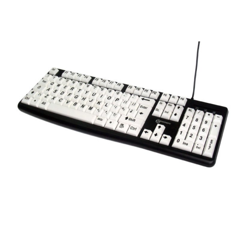 Geemarc Telecom 3521350020823 clavier Universel USB QWERTY Noir, Blanc