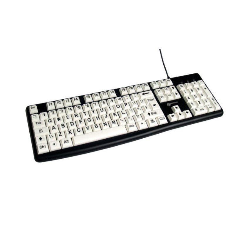 Geemarc Telecom 3521350020823 clavier Universel USB QWERTY Noir, Blanc