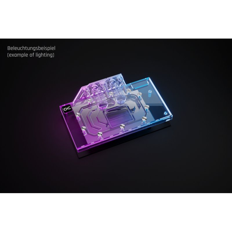 Alphacool Eisblock Aurora Intel B580 Steel Legend/Challenger GPU Wasserkühlung, ARGB, mit Backplate – Acryl