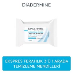 Diadermine Face, Eye, and Lip Cleansing Wipes Express 3 in 1 for All Skin Types High Tolerance