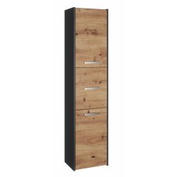 Topeshop S43 ANTRACYT/ARTISAN office bookcase
