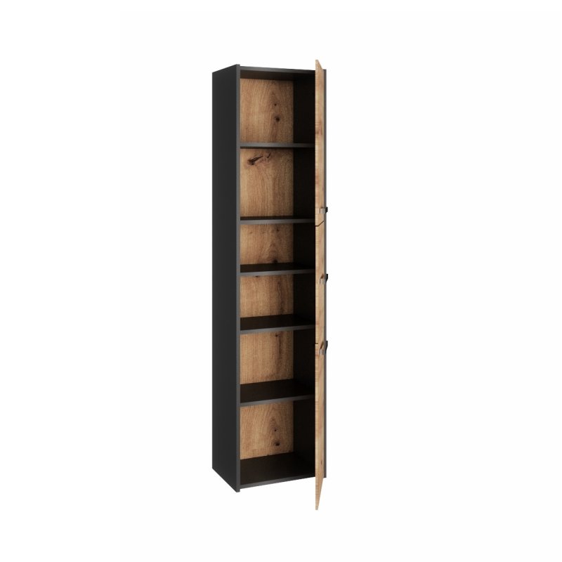 Topeshop S43 ANTRACYT/ARTISAN office bookcase