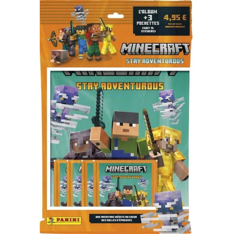 MINECRAFT - Panini Starter Pack (1 album 3 packets)
