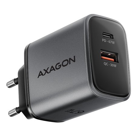 Axagon ACU-PQ67 PD3.0 & QC4 2xOUTPUTS wall charger 67W