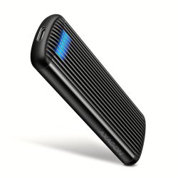 Axagon EEM2-SC External USB-C 10Gbps screwless metal box for M.2 NVMe SSD disks. Grey