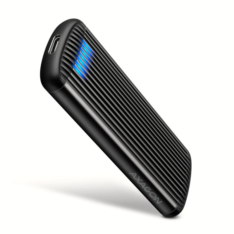 AXAGON EEM2-SC SSD-Gehäuse, M.2 NVMe, USB-C 10Gbit/s, Aluminium - schwarz