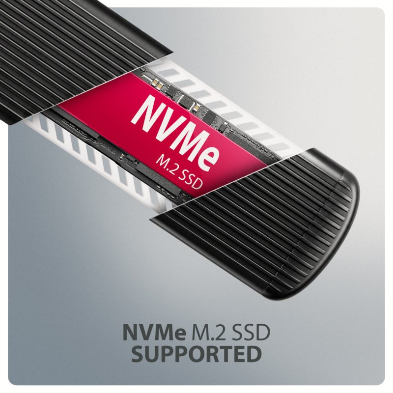 Axagon Enceinte ssd Gris, Noir M.2