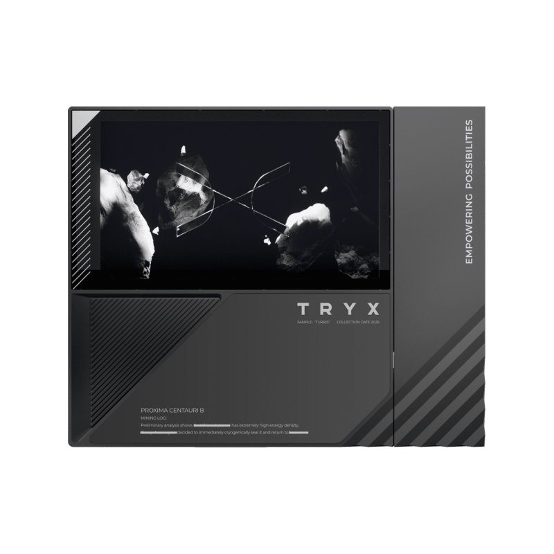 TRYX TURRIS T620 CPU-Luftkühler, Dual-Tower, mit 5-Zoll-Display - 120mm, schwarz
