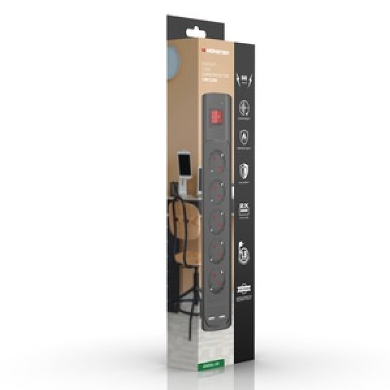 POWER PARAFOUDRE PARASURTENSEUR 5 AC/2 USB-A DE