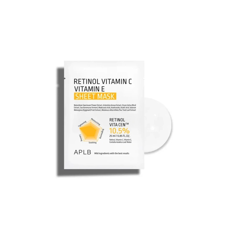 Retinol Vitamin C Vitamin E Sheet Mask