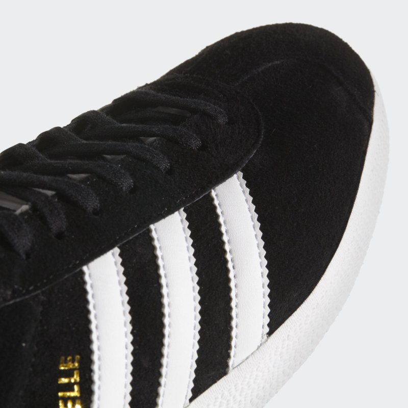 Adidas Gazelle Mâle Noir, Blanc, Or