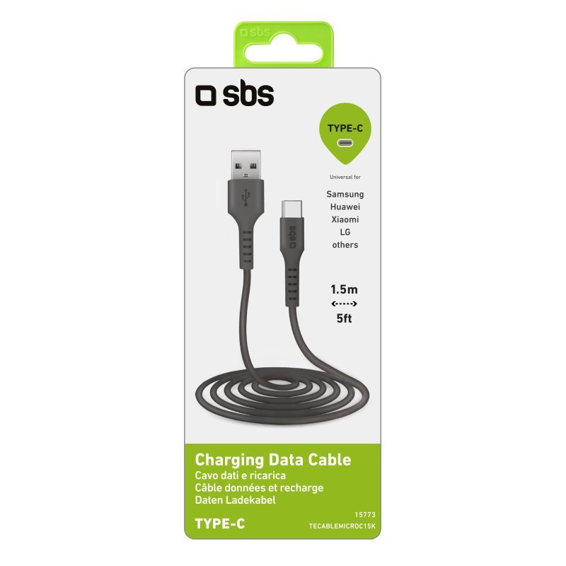 SBS TECABLEMICROC15K câble USB USB 2.0 1,5 m USB A USB C Noir