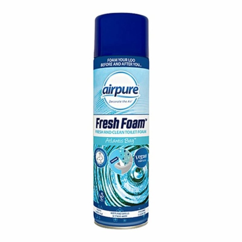 Airpure Fresh Foam Toilet Freshening Clean Atlantis Bay Toilet Cleaner 500ml