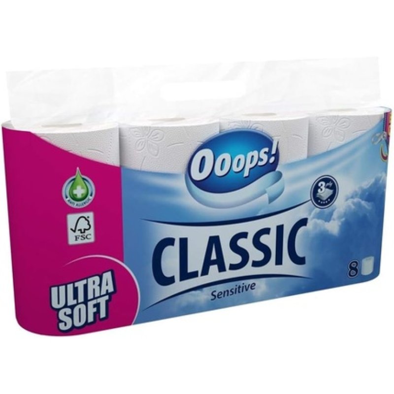 Toilet Paper 3 Ply 140 Sheets 8 Rolls