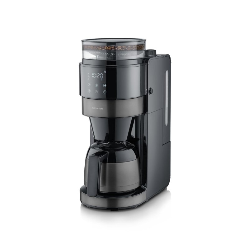 Cafetière filtre 8 tasses avec broyeur Noire & Inox - 4831