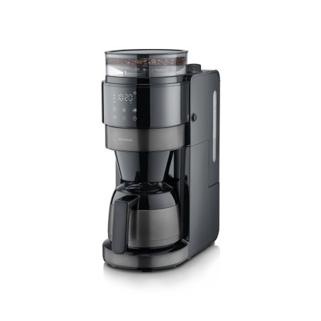 Cafetière filtre 8 tasses avec broyeur Noire & Inox - 4831