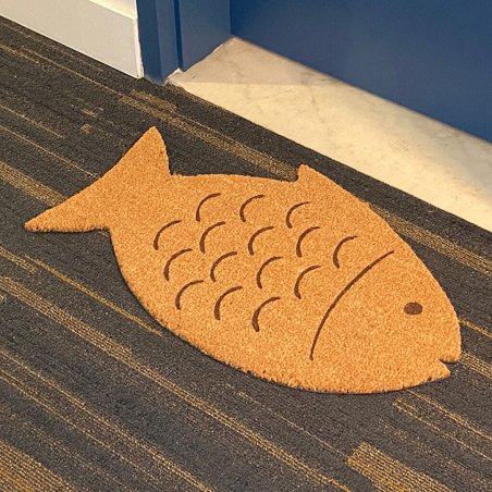 Kikkerland - Fish Doormat - Coir - 29.5 x 17.75 x 0.5