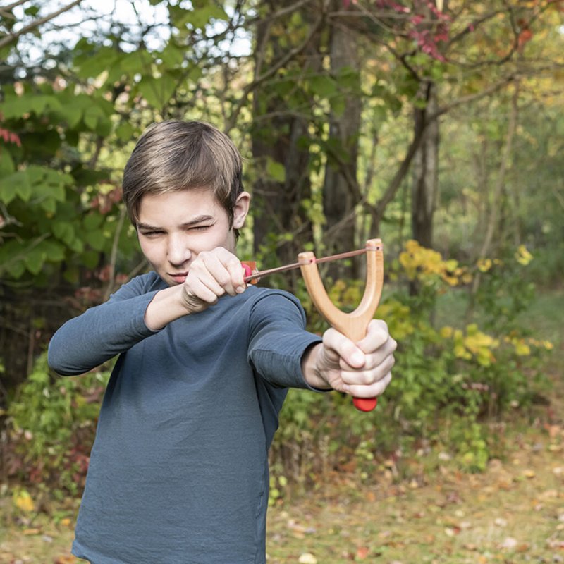 Kikkerland - Huckleberry Slingshot - 7.25 inches in height, 3.75 inches in width, 0.75 inches in depth