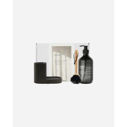 Meraki - Gift Box, Dark Grey Holder Nature Brush Shadow Lake Dish Wash - Grey - 490 ml, L: 32 cm, W: 23.5 cm, H: