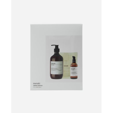 Meraki - Gift Box with Self Tan Drops, Bath Mitt, Body Lotion - White - 140g, 100ml, 490ml