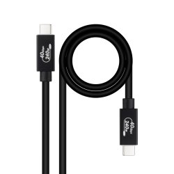 Nanocable 10.01.5002 câble USB USB4 Gen 3x2 1,8 m USB C Noir