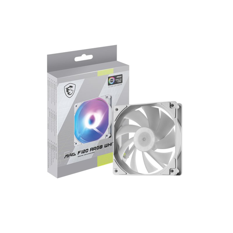 MSI MAG F120 ARGB WHITE x1 Computer case Fan 12 cm 1 pc(s)