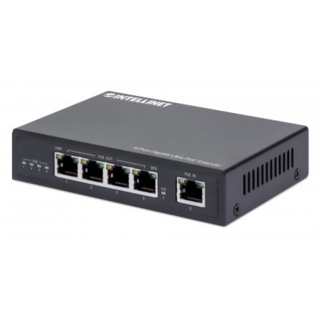 INTELLINET 4-Port Gigabit Ultra PoE-Extender 90W um 100m