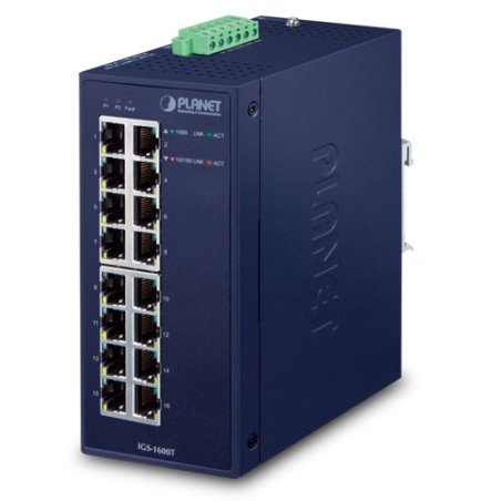 PLANET IGS-1600T commutateur réseau Non-géré L2 Gigabit Ethernet (10/100/1000) Bleu