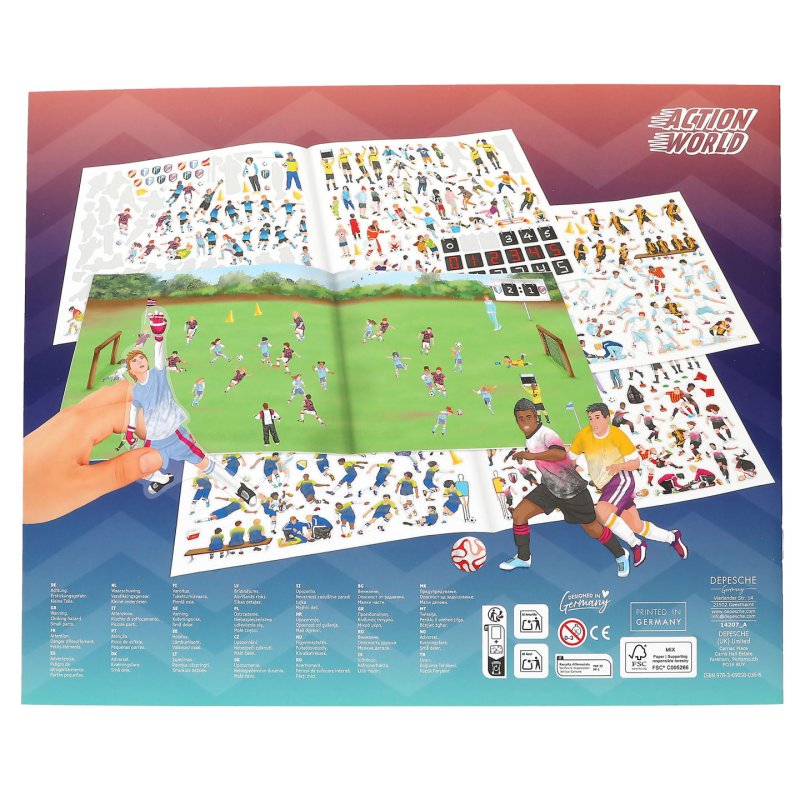 Dino World Action Create Your Football Game Stickerbook