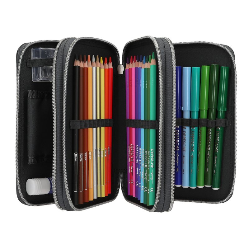 Dino World - Triple Pencil Case With LED Drone (0413981)