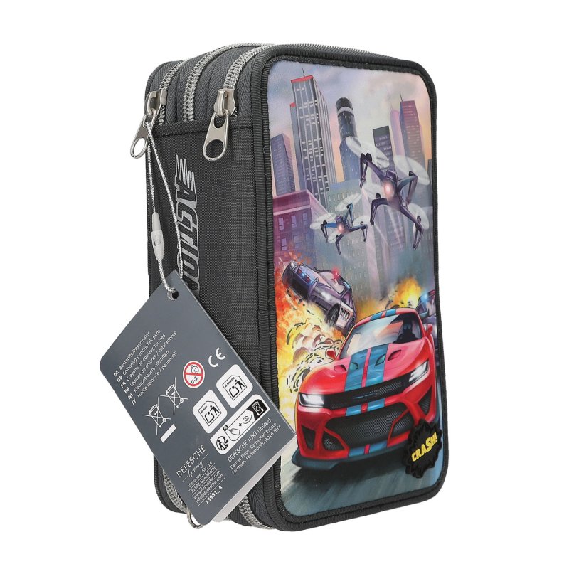 Dino World - Triple Pencil Case With LED Drone (0413981)