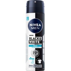 Nivea - Black & White Invisible Fresh Male Spray - Black & White - 150 ml